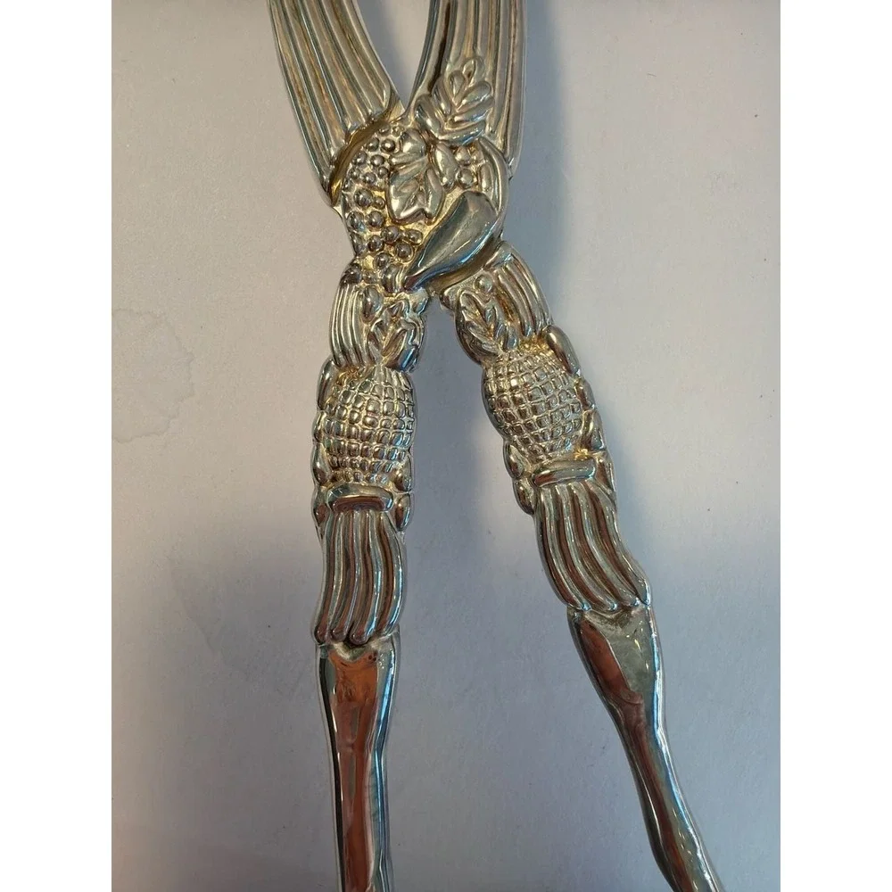 Arthur‎ Court Aluminum Grape & Bird Scissor Salad Serving Tongs